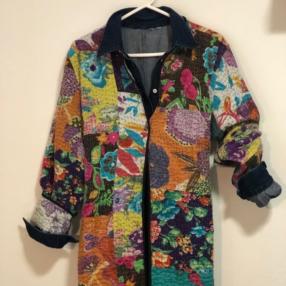 Citron Santa Monica Jackets & Blazers - Citron Kantha Quilt Jacket